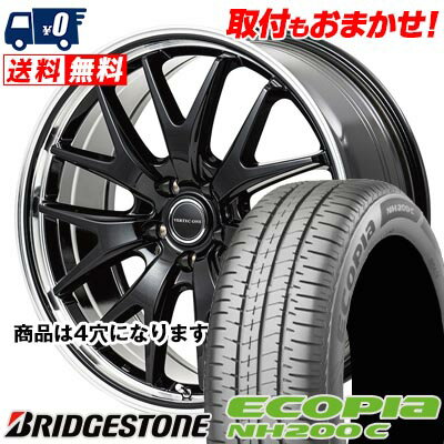 165/55R15 75V BRIDGESTONE ECOPIA NH200C VERTEC ONE EXE7 サマータイヤホイール4本セット 【取付対象】