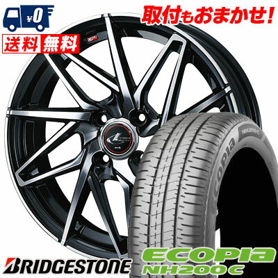 185/60R15 84H BRIDGESTONE ECOPIA NH200C LEONIS IT サマータイヤホイール4本セット 【取付対象】