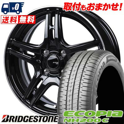 165/55R14 72V BRIDGESTONE ECOPIA NH200C JP STYLE R52 サマータイヤホイール4本セット 【取付対象】