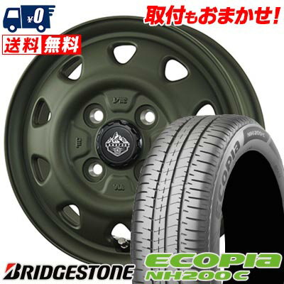 165/55R14 72V BRIDGESTONE ブリヂストン ECOPIA NH200C LANDFOOT SWZ ランドフット SWZ サマータイヤホイール4本セット 【取付対象】