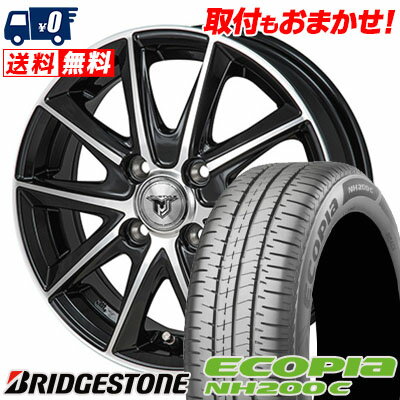 155/65R13 73S BRIDGESTONE ECOPIA NH200C JP STYLE MJ01 サマータイヤホイール4本セット 【取付対象】