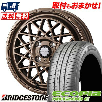 155/65R14 75H BRIDGESTONE ブリヂストン ECOPIA NH200C MUDVANCE 09 マッドヴァンス09 サマータイヤホイール4本セット 【取付対象】