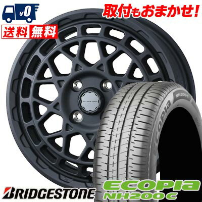 165/65R14 79S BRIDGESTONE ECOPIA NH200C MUDVANCE X Type M サマータイヤホイール4本セット 【取付対象】