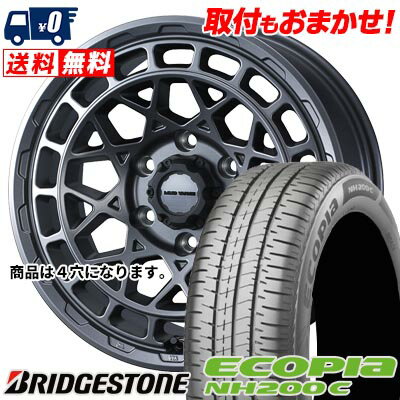 165/55R14 72V BRIDGESTONE ECOPIA NH200C MUDVANCE X Type M サマータイヤホイール4本セット 【取付対象】