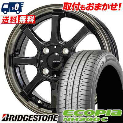 165/65R14 79S BRIDGESTONE ECOPIA NH200C G・SPEED P-08 サマータイヤホイール4本セット 【取付対象】