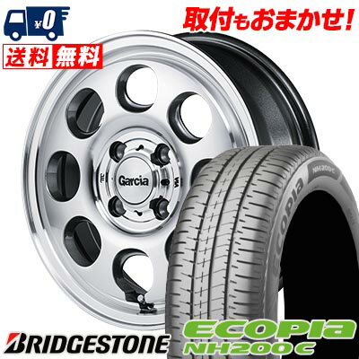 155/65R14 75H BRIDGESTONE ブリヂストン ECOPIA NH200C Garcia Palm8 ガルシア パーム8 サマータイヤホイール4本セット 【取付対象】