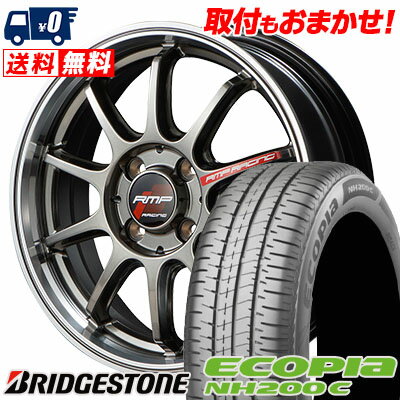 165/60R15 77H BRIDGESTONE ECOPIA NH200C RMP RACING R10 サマータイヤホイール4本セット 【取付対象】