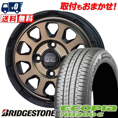 165/55R14 72V BRIDGESTONE ブリヂストン ECOPIA NH200C MAD CROSS RANGER マッドクロス レンジャー サマータイヤホイール4本セット 【取付対象】