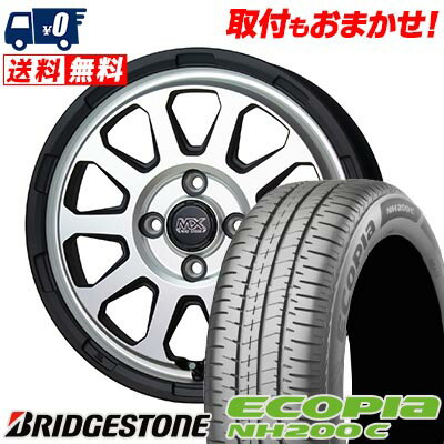 165/55R14 72V BRIDGESTONE ブリヂストン ECOPIA NH200C MAD CROSS RANGER マッドクロス レンジャー サマータイヤホイール4本セット 【取付対象】