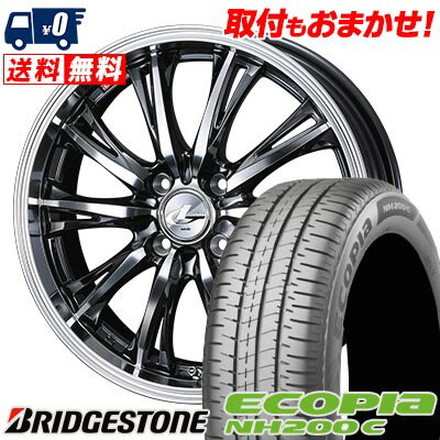 155/65R14 75H BRIDGESTONE ブリヂストン ECOPIA NH200C WEDS LEONIS RT ウェッズ レオニス RT サマータイヤホイール4本セット 【取付対象】