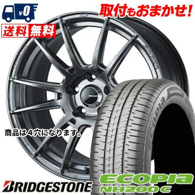 185/60R15 84H BRIDGESTONE ECOPIA NH200C WedsSport SA-62R サマータイヤホイール4本セット 【取付対象】