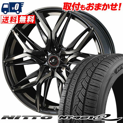 225/55R19 99V NITTO NT421Q LEONIS LM サマータイヤホイール4本セット 【取付対象】
