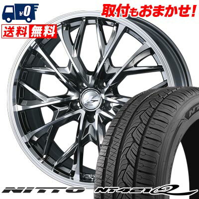 225/55R19 99V NITTO NT421Q LEONIS MV サマータイヤホイール4本セット 【取付対象】