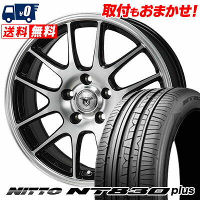 225/40R18 92Y NITTO NT830 plus JP STYLE MJ02 サマータイヤホイール4本セット 【取付対象】