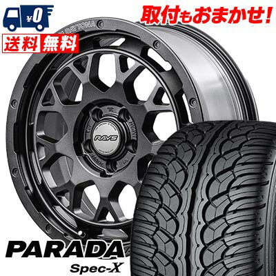 235/60R18 103V YOKOHAMA PARADA SpecX PA02 TEAM DAYTONA M9+ SPEC M サマータイヤホイール4本セット 【取付対象】