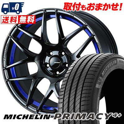 225/40R18 92Y XL MICHELIN ミシュラン PRIMACY4+ WedsSport SA-27R ウェッズスポーツ SA-27R サマータイヤホイール4本セット 【取付対象】