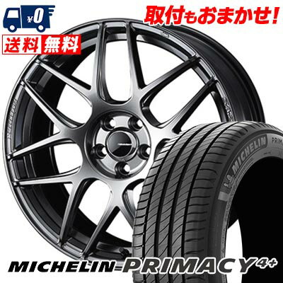 205/50R17 93W XL MICHELIN ミシュラン PRIMACY4+ WedsSport SA-27R ウェッズスポーツ SA-27R サマータイヤホイール4本セット 【取付対象】