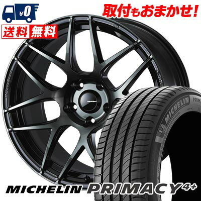 205/50R17 93W XL MICHELIN ミシュラン PRIMACY4+ WedsSport SA-27R ウェッズスポーツ SA-27R サマータイヤホイール4本セット 【取付対象】
