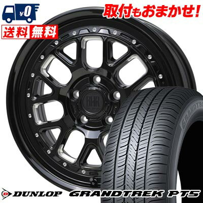 215/65R16 98H DUNLOP GRANDTREK PT5 BARKLEY HARDROCK HURON サマータイヤホイール4本セット 【取付対象】