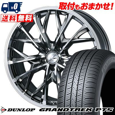 235/60R18 107V DUNLOP GRANDTREK PT5 LEONIS MV サマータイヤホイール4本セット 【取付対象】