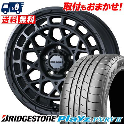 215/45R18 93W BRIDGESTONE Playz PX-RV2 MUDVANCE X Type M サマータイヤホイール4本セット 【取付対象】