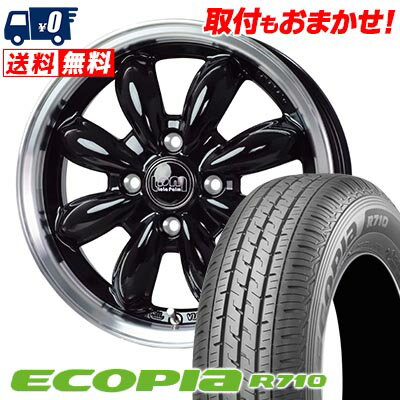 145/80R12 80/78N BRIDGESTONE ECOPIA R710 LaLa Palm CUP2 サマータイヤホイール4本セット 【取付対象】