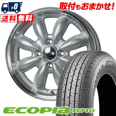 145/80R12 86/84N BRIDGESTONE ECOPIA R710 LaLa Palm CUP2 サマータイヤホイール4本セット 【取付対象】