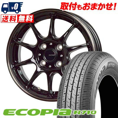 155/80R12 88/87N BRIDGESTONE ECOPIA R710 G-SPEED P-07 サマータイヤホイール4本セット 【取付対象】