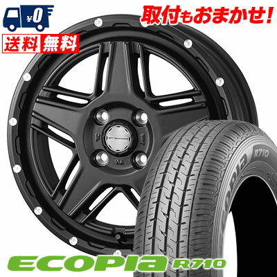 145/80R12 80/78N BRIDGESTONE ECOPIA R710 MUDVANCE 07 サマータイヤホイール4本セット 【取付対象】