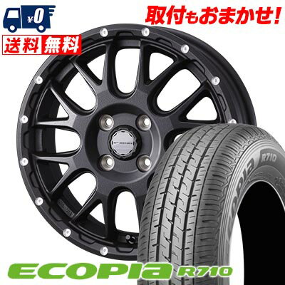 145/80R12 86/84N BRIDGESTONE ECOPIA R710 MUDVANCE 08 サマータイヤホイール4本セット 【取付対象】