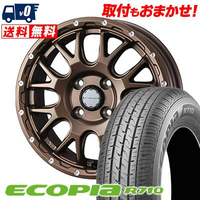 145/80R12 80/78N BRIDGESTONE ECOPIA R710 MUDVANCE 08 サマータイヤホイール4本セット 【取付対象】