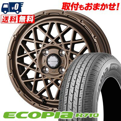 145/80R12 86/84N BRIDGESTONE ECOPIA R710 MUDVANCE 09 サマータイヤホイール4本セット 【取付対象】