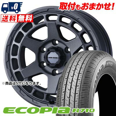 185/80R14 97/95N BRIDGESTONE ECOPIA R710 MUDVANCE X Type S サマータイヤホイール4本セット 【取付対象】