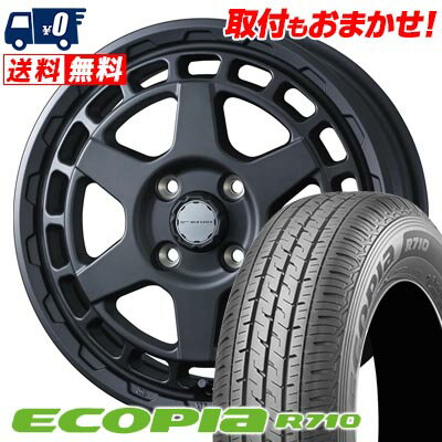 145/80R12 80/78N BRIDGESTONE ECOPIA R710 MUDVANCE X Type S サマータイヤホイール4本セット 【取付対象】