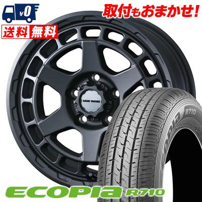 185/80R14 97/95N BRIDGESTONE ECOPIA R710 MUDVANCE X Type S サマータイヤホイール4本セット 【取付対象】