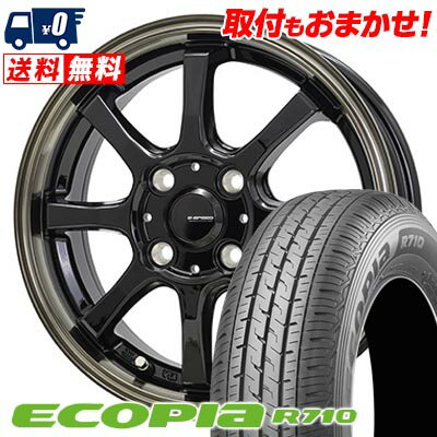 145/80R12 86/84N BRIDGESTONE ECOPIA R710 G・SPEED P-08 サマータイヤホイール4本セット 【取付対象】