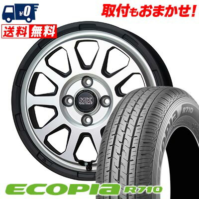 145/80R12 80/78N BRIDGESTONE ECOPIA R710 MAD CROSS RANGER サマータイヤホイール4本セット 【取付対象】