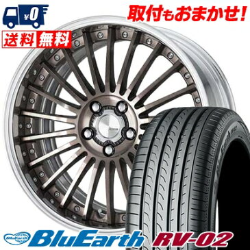 245/35R20 95W XL YOKOHAMA ヨコハマ BLUE EARTH RV02 ブルーアース RV02 2080-5H ワーク ランベック エルエフワン サマータイヤホイール4本セット