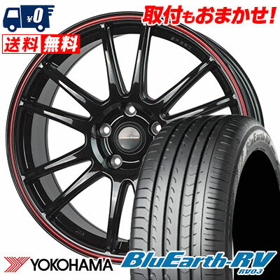 215/45R17 91W YOKOHAMA BLUE EARTH RV03 CROSS SPEED HYPER EDITION CR6 サマータイヤホイール4本セット 【取付対象】