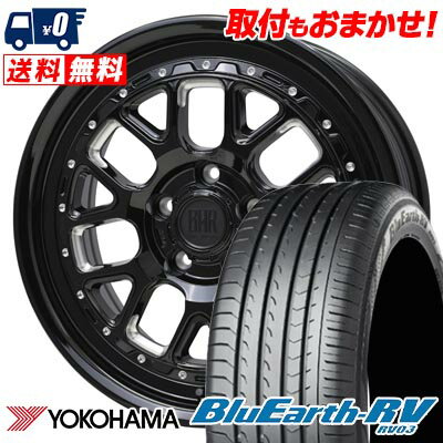 215/50R17 95V YOKOHAMA BLUE EARTH RV03 BARKLEY HARDROCK HURON サマータイヤホイール4本セット 【取付対象】