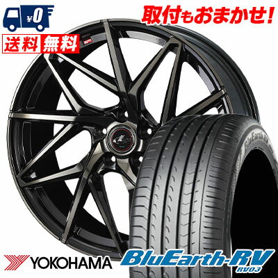 205/55R16 91W YOKOHAMA BLUE EARTH RV03 LEONIS IT サマータイヤホイール4本セット 【取付対象】