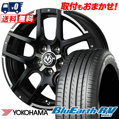 215/45R17 91W YOKOHAMA BLUE EARTH RV03 WEDS MUD VANCE04 サマータイヤホイール4本セット 【取付対象】