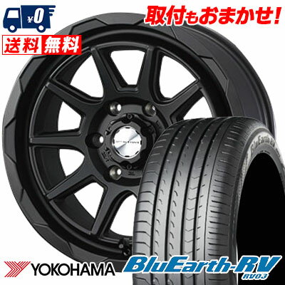 205/55R16 91W YOKOHAMA BLUE EARTH RV03 WEDS MUD VANCE06 サマータイヤホイール4本セット 【取付対象】