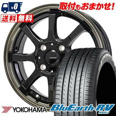 185/60R15 84H YOKOHAMA BLUE EARTH RV03 G・SPEED P-08 サマータイヤホイール4本セット 【取付対象】