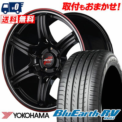 215/45R18 93W YOKOHAMA ヨコハマ BLUE EARTH RV03 ブルーアース RV03 RMP RACING R60 RMPレーシング R60 サマータイヤホイール4本セット