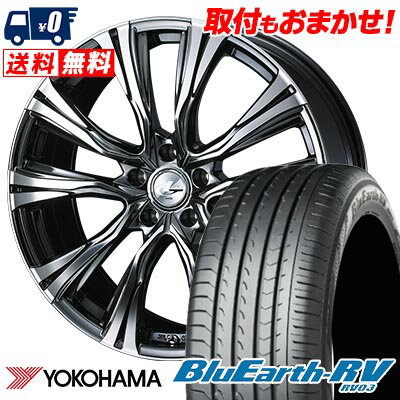 215/45R17 91W YOKOHAMA ヨコハマ BLUE EARTH RV03 WEDS LEONIS VR ウェッズ レオニス VR サマータイヤホイール4本セット 【取付対象】