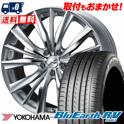 215/45R18 93W YOKOHAMA ヨコハマ BLUE EARTH RV03 ブルーアース RV03 weds LEONIS VX ウエッズ レオニス VX サマータイヤホイール4本セット