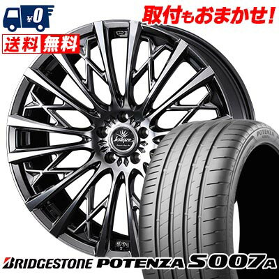 215/40R18 89Y XL BRIDGESTONE ブリヂストン POTENZA S007A WEDS kranze Schritt 855EVO ウェッズ クレンツェ シュリット 855EVO サマータイヤホイール4本セット 【取付対象】