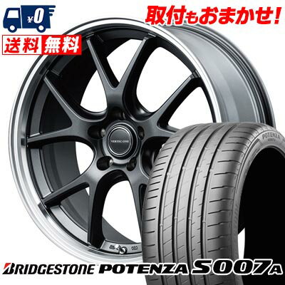 215/40R18 89Y XL BRIDGESTONE POTENZA S007A VERTEC ONE EXE5 Vselection サマータイヤホイール4本セット 【取付対象】