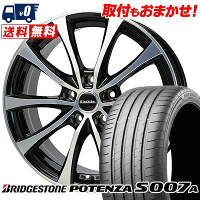 205/55R17 91Y BRIDGESTONE ֥¥ȥ POTENZA S007A Laffite LE-07 եå LE-...